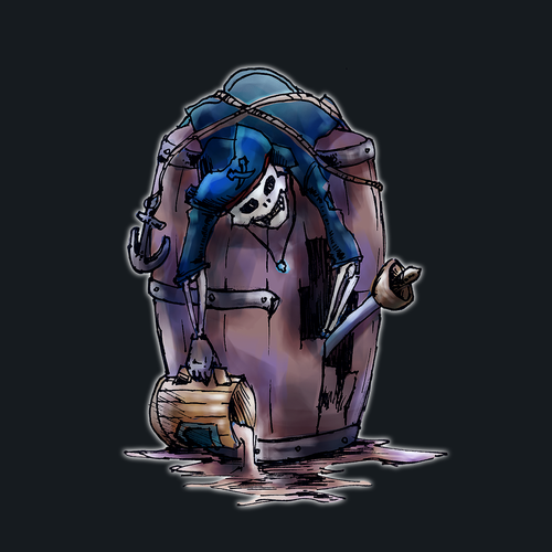 Pirate artwork with the title 'Dead Rum'