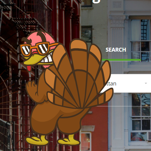 Thanksgiving design with the title 'Turkey Animated GIF'