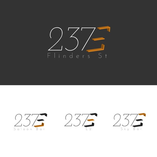 Nightclub logo with the title 'Logo design of 237E bar'