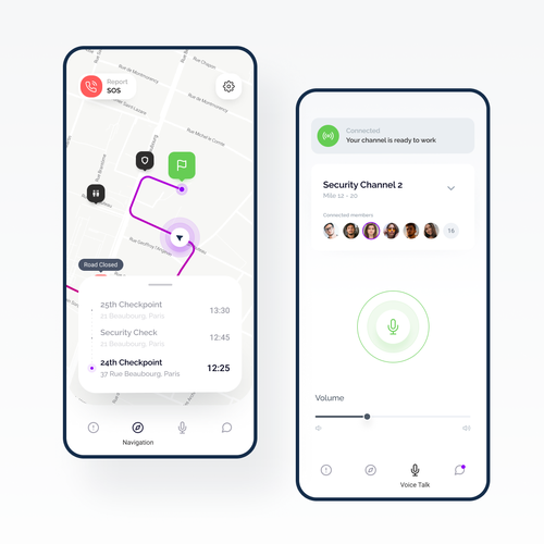 Navigation design with the title 'Event Operations App'