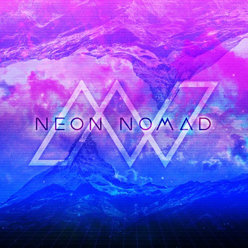 Neon illustration with the title 'Logo Concept for Neon Nomad'