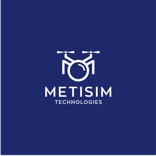 Drone logo with the title 'letter M + Drone'