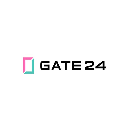 Gate design with the title 'Logo Design for Gate24 – Swiss DOOH Advertising Network'