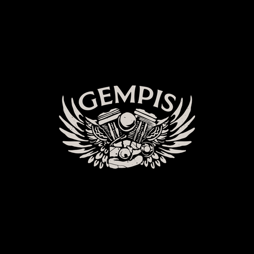 Harley Davidson design with the title 'gempi gemulay bosque'