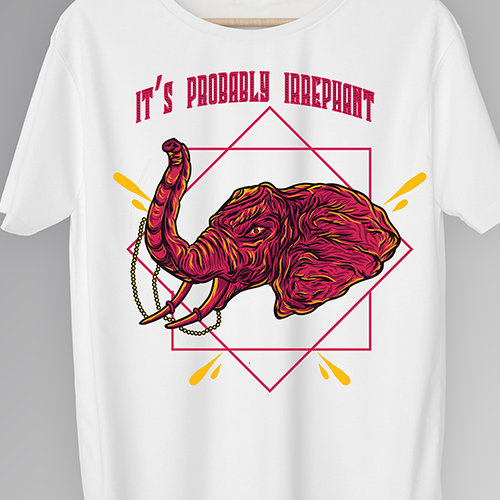 Elephant t-shirt with the title 'Elephant'