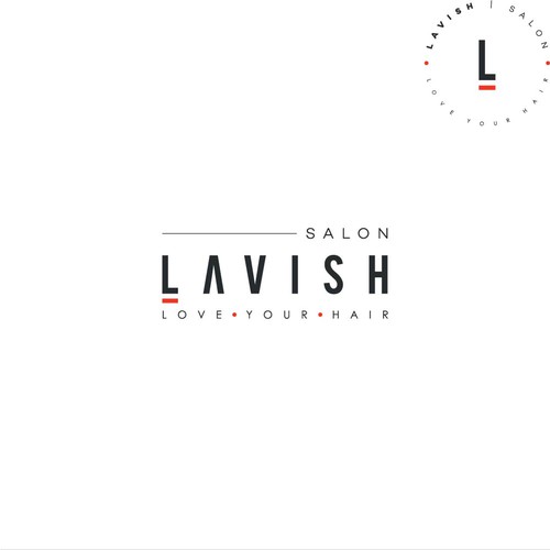Stylist logo with the title 'Minimalist logo design for Lavish Hair Salon'