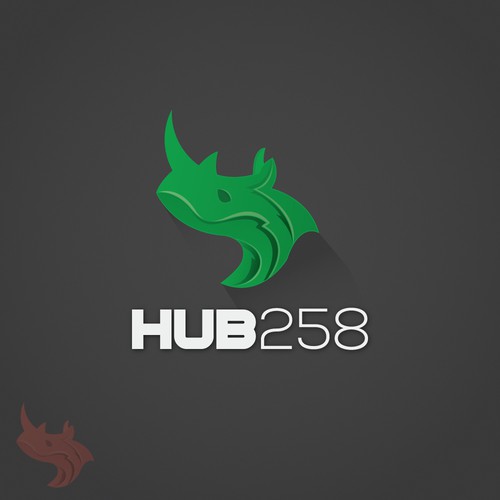 Rhino logo with the title 'HUB258'