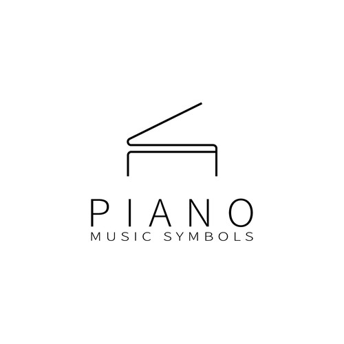 Piano logo with the title 'Logo design contest entry'