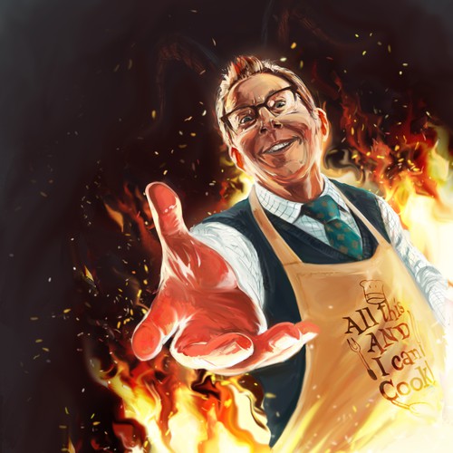 Entertainment artwork with the title 'Michael Emerson - feature story illustration'