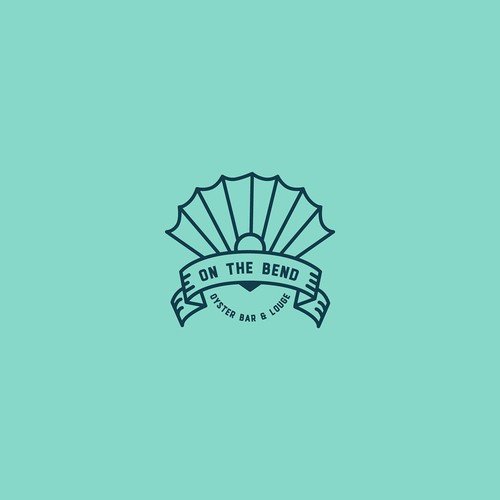 Tiffany blue logo with the title 'Oyster Bar & Lounge ON THE BEND'