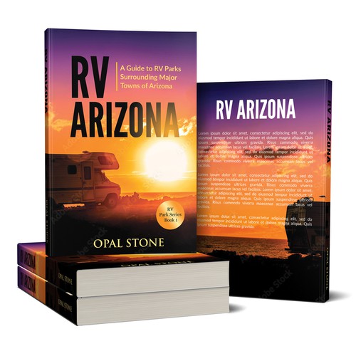 Traveling design with the title 'Book cover for RV Park Series'