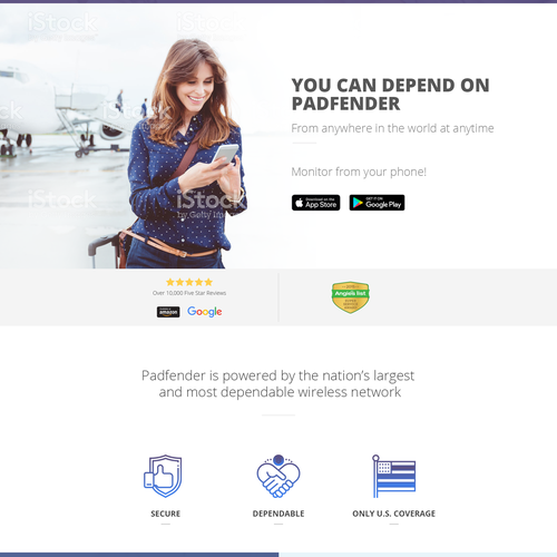 Icon website with the title 'Design of Padfender's website'