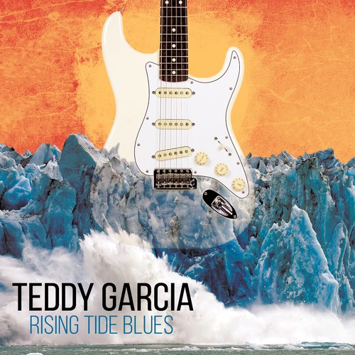 Guitar artwork with the title 'Rising Tide Blues CD Artwork '