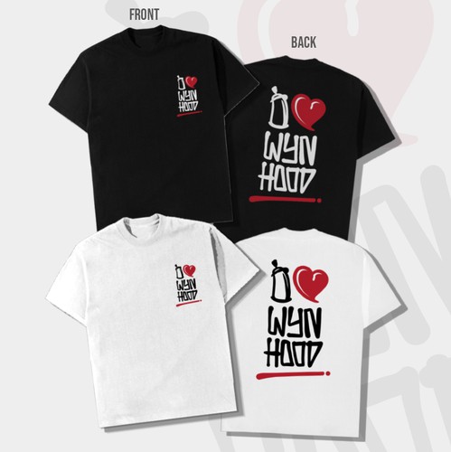 Hip hop t-shirt with the title 'WYNHOOD T-Shirt Design'