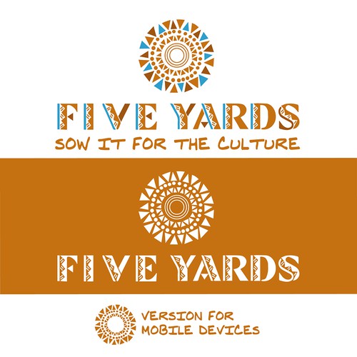 African logo with the title 'Five Yards'