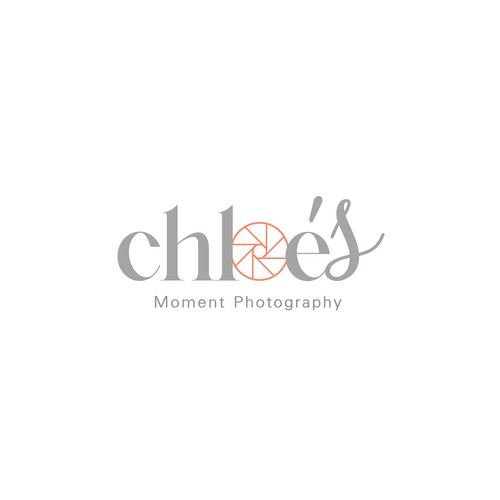 Photo studio design with the title 'Chloe's Moments Photography'
