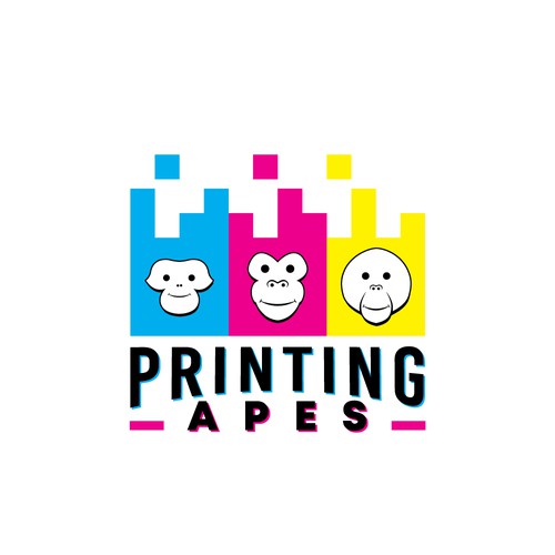 Ape logo with the title 'Logo Concept for Printing Company'
