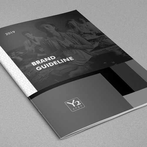 Yoga design with the title 'Brand Guide for an Amazing Yoga Brand'