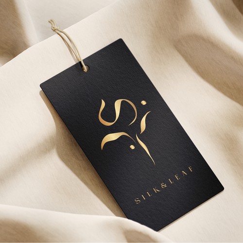 Silk logo with the title 'Silk & Leaf - Elegant Logo Design'