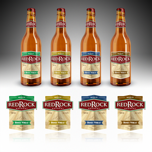 Beer label with the title 'Beer Label for Red Rock Brewery'