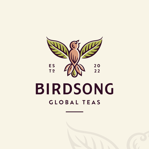 Drop design with the title 'Birdsong Global Teas'