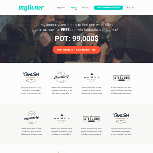 Coding website with the title 'Web design for new Raffle / Lottery website'