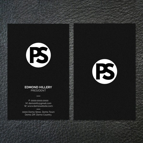 Vertical design with the title 'Classy Business Card'