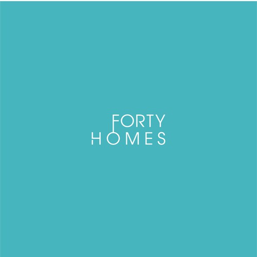 Number logo with the title 'forty homes'