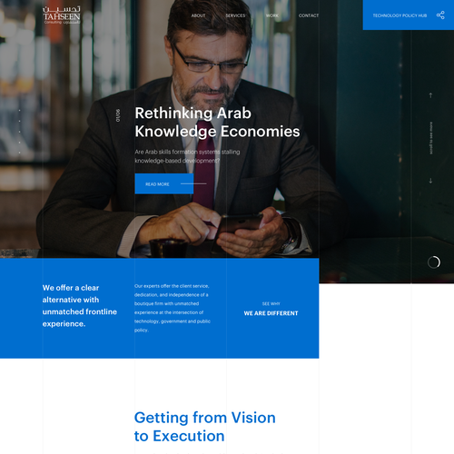 Internet website with the title 'Tanseen Consulting'