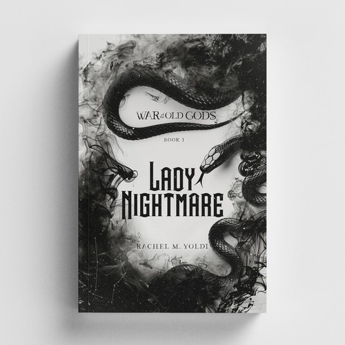 Black book cover with the title 'Book Cover for Lady Nightmare'