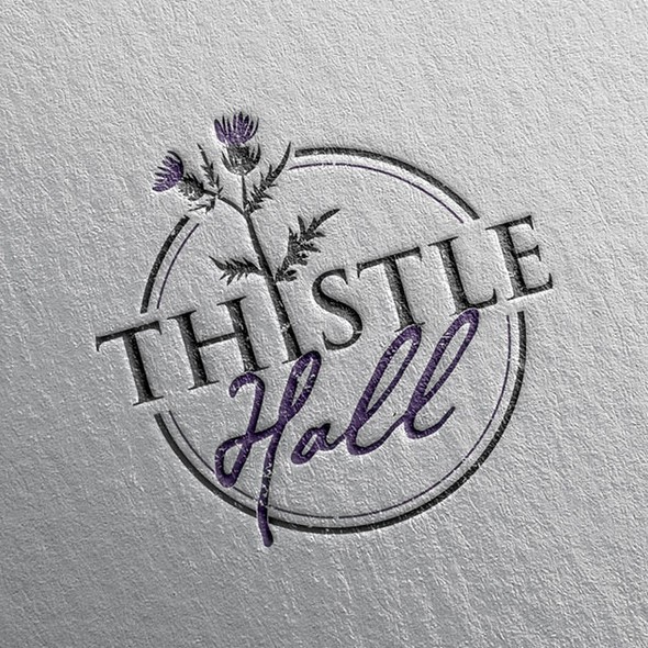Wedding design with the title 'Logo for Thistle Hall'