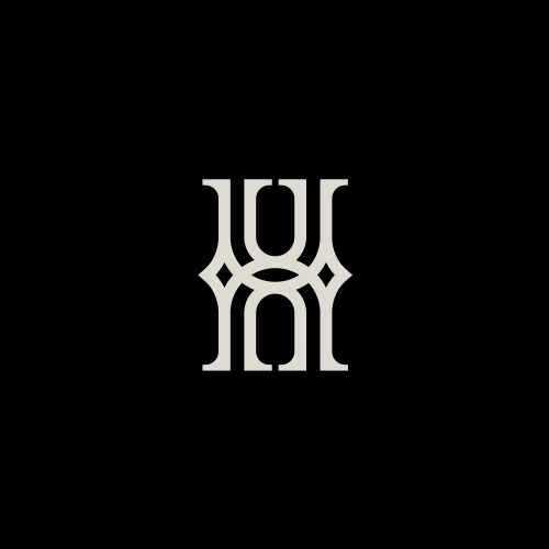 Lettering design with the title 'HR'