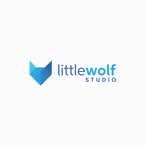 Animal design with the title 'Little Wolf Studio logo concept'