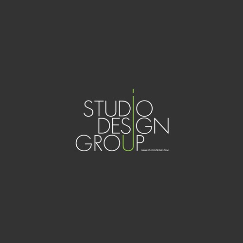 Typographic design with the title 'STUDIO J DESIGN GROUP'