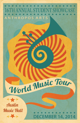 Bold artwork with the title 'Poster design for non-profit's biggest event '