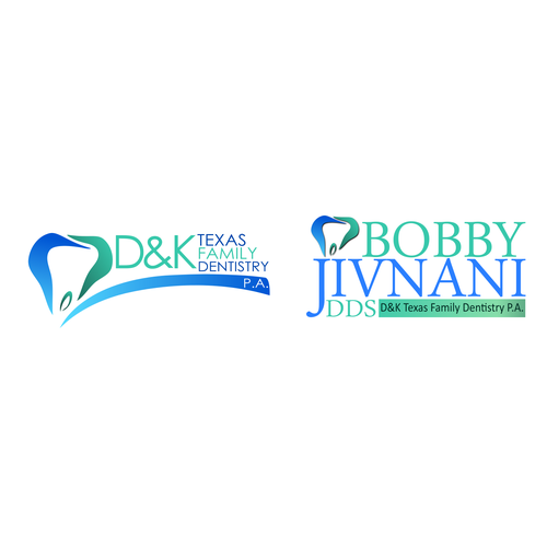 Shadow logo with the title 'D&K Texas Family Dentistry P.A. / Bobby Jivnani DDS logo'
