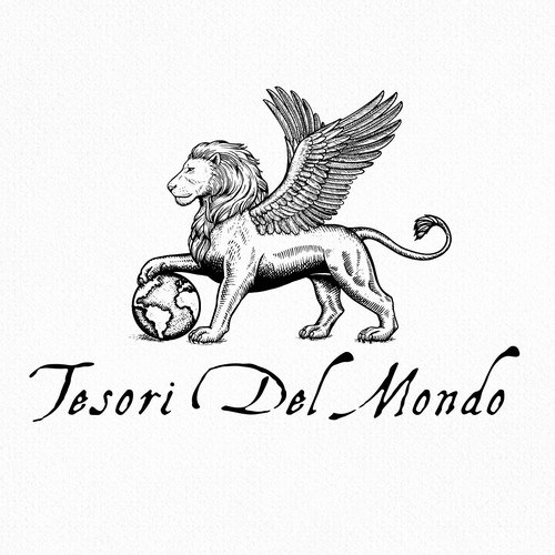 Lion design with the title 'Tesori Del Mondo'