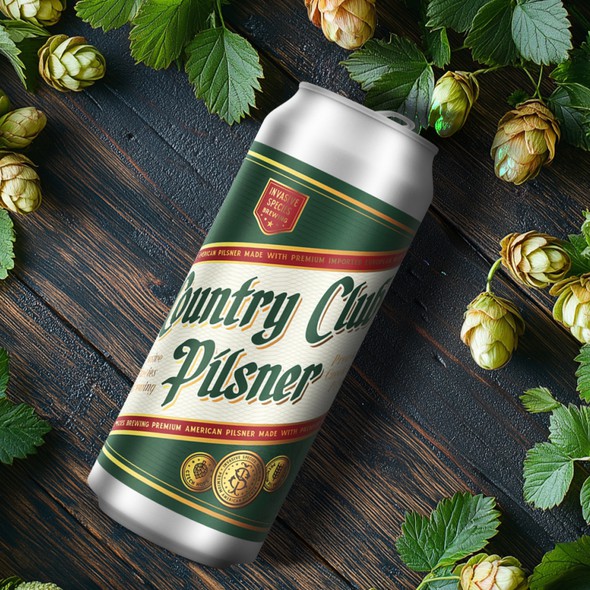 Label with the title 'Can beer label'