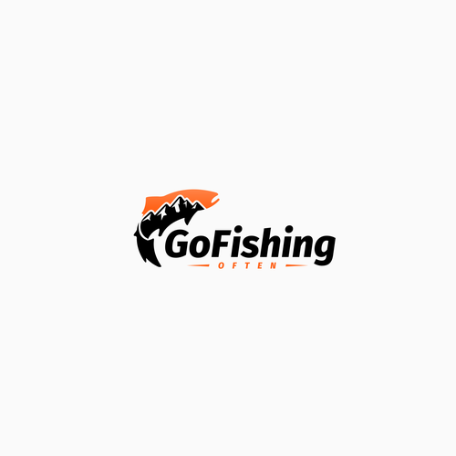 Fishing logo with the title ' Go Fishing Often!'