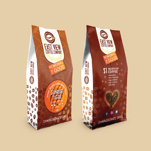 Coffee packaging with the title 'Packaging Design Entry for Start up Specialty Coffee Roaster'