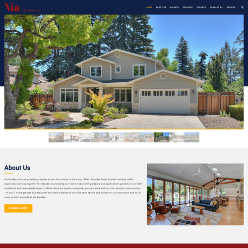 Digital website with the title 'New Business Design for Real Estate Company'