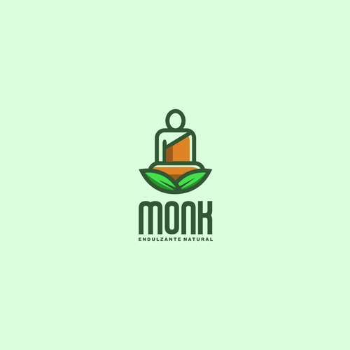 Monk logo with the title 'MONKFRUIT SWEETENER LOGO'