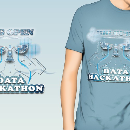 Bird t-shirt with the title 'design an Awesome hackathon tshirt!'