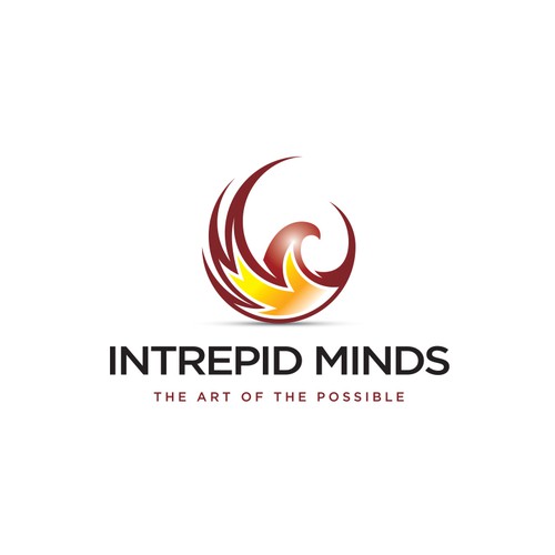 Black eagle logo with the title 'Intrepid Minds'