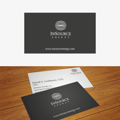 Shape design with the title 'Logo & Business card for energy control company'