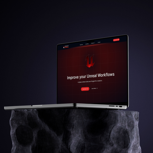Game website with the title 'Dark Theme SaaS Landing Page UI/UX - 3D & Gaming Tools'
