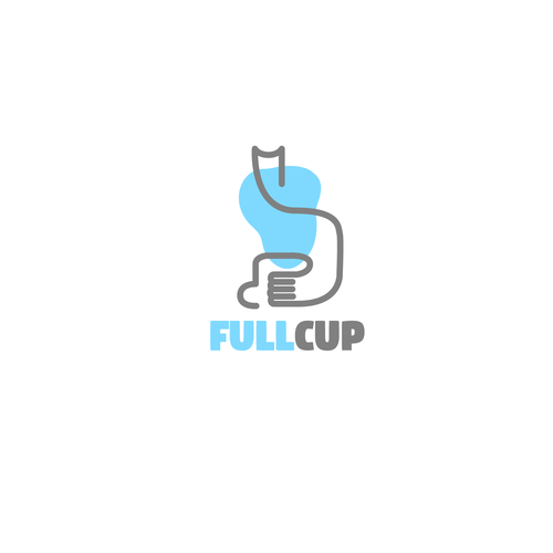 One line design with the title 'FullCup'
