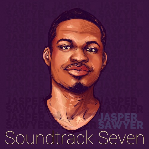 Portrait artwork with the title 'R&B Artist Album Cover'