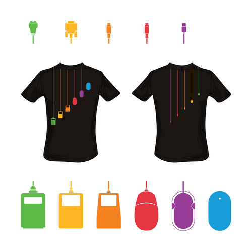 Computer t-shirt with the title 'Apple shirt'