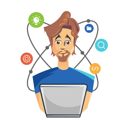 Man brand with the title 'Logo concept for tech consulty company'